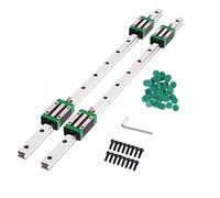 GooEquip 2 guías lineales HGR 25-1500 mm con 4 bloques deslizantes, longitud de riel lineal de 1500 mm para impresoras 3D, máquinas CNC, dispositivos eléctricos