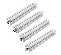 GooEquip Perfil de sistema de aluminio, 4 unidades, 600 mm, 2020 T, tipo norma europea, 20 x 20, perfil de aluminio, para impresora 3D y máquina de grabado láser CNC