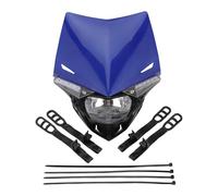 GOOFIT 12v 35w Faro Delantero Moto H4 LáMpara HalóGena De Luz Principal De Luz Lateral Universal Motocross Reemplazo Para Bicicleta Cafe Racer Atv Azul