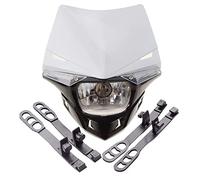 GOOFIT 12v 35w Faro Delantero Moto H4 LáMpara HalóGena De Luz Principal Led De Luz Lateral Universal Motocross Reemplazo Para Bicicleta Cafe Racer Atv Blanco