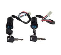 GOOFIT 2 Juego 4 pin Interruptor llave encendido Cerradura puerta eléctrica Reemplazo para 50cc 70cc 90cc 110cc 125cc 150cc 200cc 250cc ATV Dirt Bike Bicicleta bolsillo