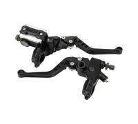 GOOFIT 22mm Nero Montaza De La Motocicleta Universal Mandeador Manejo del Freno Master Cilindro del Depósito Palancas De Freno Conjunto Reemplazar para Dirt Bike Scooters