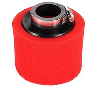 GOOFIT 35mm Filtro Aire Esponja Doble Capa Roja Boca Recta Reemplazo para 50cc 70cc 90cc 110cc 125cc Motocicleta Go Kart ATV Quad Scooter Suciedad Racing Bike