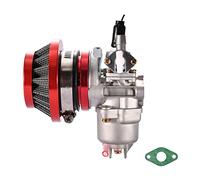 GOOFIT 44mm Motorcycle Air Filter Stack Carburetor Carb Replacement For 2 Stroke 43cc 47cc 49cc ATV Four Wheel Off Road Vehicle Lawn Mower Scooter Red