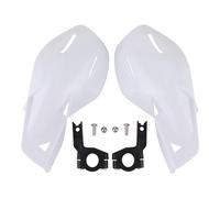GOOFIT 7/8" Blanco Manillar Cepillo De Mano Protectores Protectores De Mano Assy Reemplazar Para Motocross Off-road Pit Dirt Bike ATV