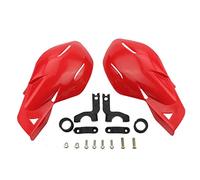 GOOFIT 7/8" Manillar Manillar Protectores de Cepillo de Mano Conjunto de Protectores de Manos reemplazo para Motocross Motocicleta Offroad Pit Dirt Bike ATV Rojo