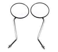 GOOFIT 8mm Espejo Retrovisor Moto Circular Universal reemplazo para 50cc 125cc 150cc 250cc Scooter Ciclomotor Pit Bike ATV Negro