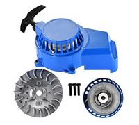 GOOFIT Aleación azul tirar arranque de retroceso con volante de aleta 18 Reemplazar Para 2 Stroke 43cc 47cc 49cc ATV Mini Dirt Bike Scooter Brush Cutter Water pump