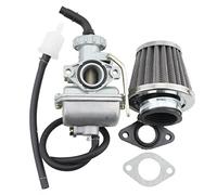 GOOFIT Carburador 16 PZ16 Moto Chino con Filtro de Aire 35mm Inclinado Filtro Combustible Pit Bike reemplazo para 50cc 70cc 90cc XR80 XR80R ATV Quad Motor Scooter y Ciclomotor Go Kart Plata
