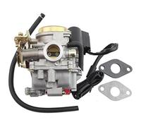 GOOFIT Carburador 18 PD18 Moto Electronico Choke con Membranas reemplazo para 2 Tiempos 49cc 50cc 60cc 80cc Pit Bike ATV Quad Ciclomotor y Scooter Go Kart Plata