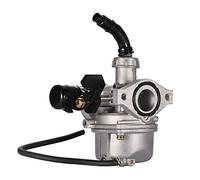 GOOFIT Carburador 19 PZ19 Minimoto Aluminio Chino Manual Choke reemplazo para 2 Tiempos 50cc 70cc 90cc 110cc Mini Quad Pit Bike Go Kart Ciclomotor y Scooter Plata