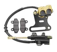 GOOFIT Conjunto De Cilindro Maestro De Freno De Pinza HidráUlica Trasera con Pastilla De Freno Reemplazo para 70cc 110cc 125cc 150cc ATV Quad