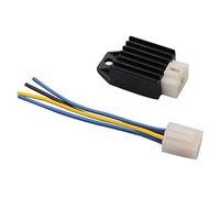 GOOFIT de 4 Pines del regulador Moto de Voltaje del rectificador con 4 Cables reemplazo para Motocicleta ATV ciclomotor Go Kart
