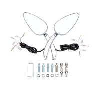 GOOFIT Espejos Laterales Retrovisores con Señales De Giro Led Reemplazar para Dyna Softail Road Glide