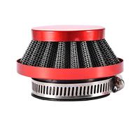 GOOFIT Filtro de Aire Conico Moto 42-44mm Universal Aluminio Vertical Universal Pit Bike reemplazo para 47cc 49cc 50cc 70cc 90cc 110cc 125cc Motocross Ciclomotor Pocket Bike Scooter Quad Rojo