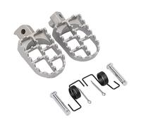 GOOFIT Foot Pegs Pedales Reposapiés de 8mm Aluminio Offroad 2 Piezas reemplazo para 50cc 70cc 90cc 110cc 125cc Bicicleta Scooter Ciclomotor Motocross Cafe Racer Plata