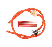 GOOFIT Manguera De Gasolina Roja Línea De Tubo De Caucho De Combustible 6 Mm Tanque De Bomba De Válvula De Combustible Cerrado Reemplazar para Moped Dirt ATV Moped Scooters Pack Pocket
