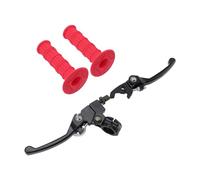 GOOFIT Manillar de 7/8 "plegable izquierda y derecha Palanca de freno de embrague con empuñaduras de mano rojas de repuesto para RFZ CRF KLX TTR 125cc Thumpstar 50cc 70cc 110cc 150cc Pit Dirt Bike motocicleta