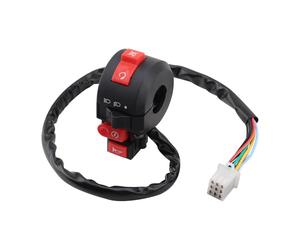 GOOFIT Motocicleta 22mm 7/8" ON Off Controlador Control Manillar Faro Señal luz Botón Interruptor Montado con Cuerno Reemplazo para ATV Dirt Bike Go Kart Scooter Pit Bike