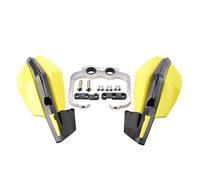 GOOFIT reemplazo paramanos Moto Enduro 22mm Protector Deposito Manillar Motocross Aluminio Universal reemplazo reemplazo para Pit Bike Offroad Scooter ATV Quad Pocket Bike Ciclomotor Amarillo