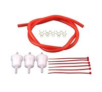 GOOFIT Rojo Moto Gas Fuel Filter Line Spring Clips Manguera de Tubo Dia Interior Aceite de Motocicleta Suciedad de Gasolina Reemplazo para Motocicletas ATV