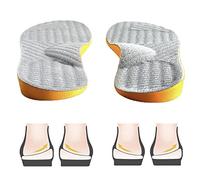 Goofort Plantillas ortopédicas 4 en 1 para corregir la postura, plantillas de gel para pies planos, soporte de arco ortopédico, sobrepronación, supinación, fascitis plantar, metatarsalgia X/O, valgus