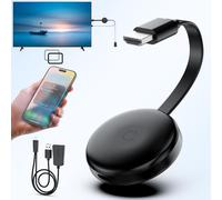 Google Chromecast 3 compatibel met WiFi Smart TV Stick compatibel met Netflix Youtube WiFi Display Draadloze HDMI Miracast Dongle,2024 Ping