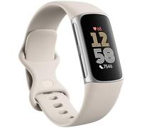 Google Fitbit Charge 6 Pulsera de actividad con 3 meses de suscripción al servicio Google Health Premium incluidos, 7 días de batería, Google Wallet y Maps, Porcelana/Aluminio Plateado