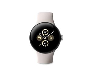 Google Pixel Watch 2 con Fitbit y Google - Control de frecuencia cardiaca, gestión del estrés y seguridad - Smartwatch Android - Caja de aluminio en tono plata - Correa deportiva en porcelana - Wi-Fi