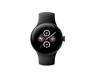 Google Pixel Watch 2 con Fitbit y Google - Control de frecuencia cardiaca, gestión del estrés y seguridad - Smartwatch Android - Caja de aluminio en negro mate - Correa deportiva en obsidiana - Wi-Fi