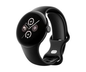 Google Pixel Watch 2 - Lo Mejor de Google y Fitbit - Monitor de frecuencia cardíaca, gestión del estrés, Funciones de Seguridad - Android - Carcasa de Aluminio en Negro Mate - Brazalete Deportivo en