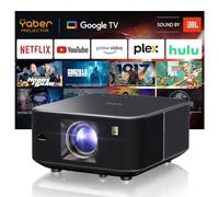 【Google TV】 30W Sound by JBL,Dolby Audio,Yaber K3 Proyector Full HD 1080p Nativo WiFi6 Bluetooth,Auto Focus/Keystone,Smart Proyector Exterior Cine en Casa con Netflix 7000+ Apps