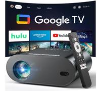 [Google TV/Control por voz] GooDee 4K UHD Smart Proyector con WiFi y Bluetooth, proyector de películas portátil integrado con Netflix/Prime Video/YouTube, sonido Dolby Home Cinema para interior
