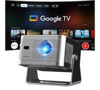 【Google TV/Official Apps/Voice Assistant】 Magcubic Proyector 4K，Proyector Portatil Full HD 1080P, 650 ANSI, Enfoque Automático, Altavoz 15W Dolby Audio, WiFi 5 para Exterior/Cine en Casa