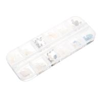 GOOHOCHY 1 Caja Conchas para Manualidades, Diseño de Uñas Conchas Marinas, Caja 12 Compartimentos, Plástico y Resina, para Decoración de Uñas y Manualidades, Uso Profesional Casa