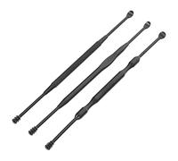 GOOHOCHY 1 Juego limpiador de oídos reutilizable Quita cera de oído Herramienta para quitar cera de oído cerumen orejas limpiador de oídos compacto accesorios para la oreja removedor Black