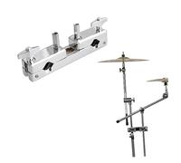 GOOHOCHY 1 Pieza soporte de tambor c abrazaderas abrazadera de doble boca abrazadera de Silver