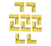 GOOHOCHY 10 Unidades Marcadores Amarillo de Plástico Impermeables para Accidentes de Tráfico e Investigaciones de Campo con Escala