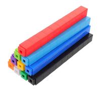 GOOHOCHY 100 Piezas Cubos Matemáticos Educativos de Plástico de Bloques de Construcción para Aprendizaje de Herramienta de Desarrollo Cognitivo y Motor Juguete Interactivo para Habilidades