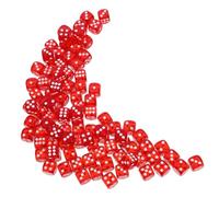 GOOHOCHY 100 Piezas Dados Acrílicos Redondeados Caras para Mesa Enseñanza Matemática Colores Cristal Transparente