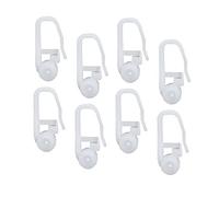 GOOHOCHY 100 Piezas Ganchos de Cortina para Cama de Ganchos Especiales Deslizantes con Rodillo para Cortinas Instalación Rápida y Duraderos