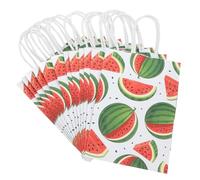 GOOHOCHY 12 piezas Bolsa Regalo de Papel con Asas Diseño Sandía Unidades para Fiesta Verano Suministros Originales Bolsitas Chuches Cumpleaños