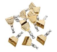 GOOHOCHY 12 Piezas Campanas para Caña de Pescar Abrazadera 12 Piezas, Alarma de Campana de Pesca de Plástico y Metal Resistente, Alerta Sensible para Pesca Nocturna en Agua Dulce y Salada