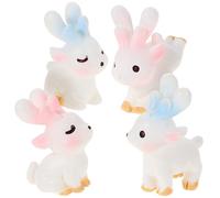 GOOHOCHY 12 Piezas Figuras de Ciervos de Resina Adorables Miniaturas de Alce para Decoración de Jardines y Paisajes Miniatura Decoración Creativa para Casa y Escritorio Surtido de Estilos