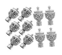 GOOHOCHY 12piezas Tapas para Postes De Barras De Cortinas Extremos Decorativos para Rieles De Cortinas Tapas para Extremos De Rieles De Ventanas Actualización De Interiores para Barra