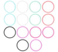 GOOHOCHY 14 Anillos Deportivos de Silicona para Mujer Bandas Elásticas Gruesas en 7 Colores Variados Anillos de Fitness Transpirables y Flexibles para Boda Fiesta y Actividades al Aire