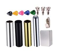 GOOHOCHY 14piezas Box Guitar Protector Set Slide Picks and Finger Caps Guitar Accessories for Comfortable Playing