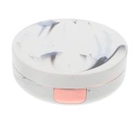 GOOHOCHY 1juego Caja De Almacenamiento De Lentes De Contacto Diseño De Mármol Estuche Doble para Casa y Viaje Protección Eficaz contra Fugas y Daños para Uso Diario y Accesorios De