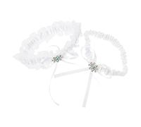 GOOHOCHY 1juego De De Novia Elásticas De Encaje Para Decoración De Bodas Anillos De Muslo Ajustables y Cómodos Para Novias y De Prom