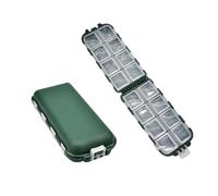 GOOHOCHY 2 Cajas Organizadoras para Aparejos de Pesca 8 Compartimentos Resistentes al Agua Portátiles y Compactas Cajas de Almacenamiento para Señuelos Cebos y Anzuelos Adecuado para